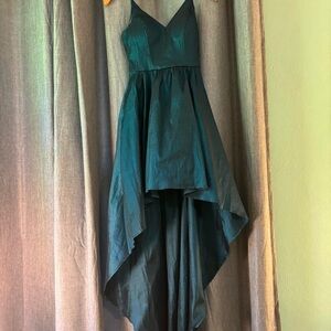 B Darlin Dark Teal High-Low Dress